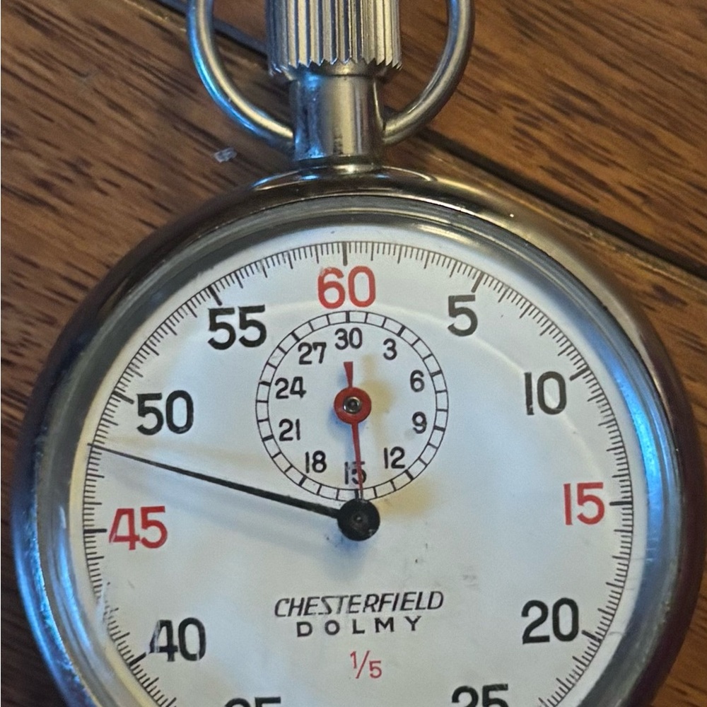 Chesterfield Dolmy Silver Stopwatch